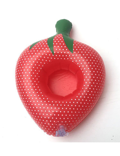 Fashion Strawberry Cup Holder Pvc Inflatable Strawberry Beverage Cup Holder