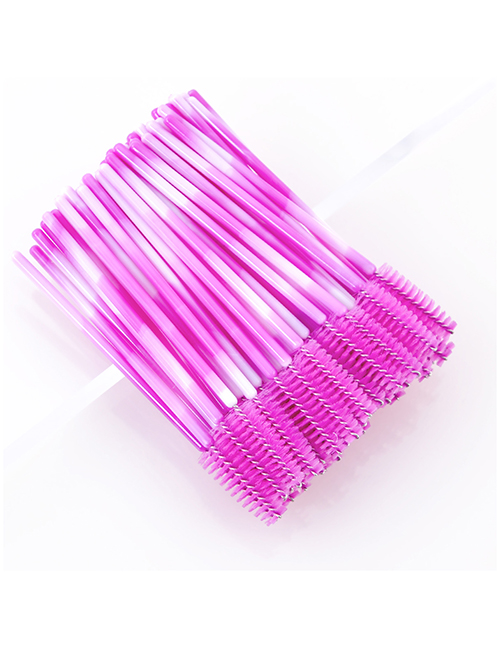 Fashion Light Purple Disposable Eyelash Brush Double Color 50pcs