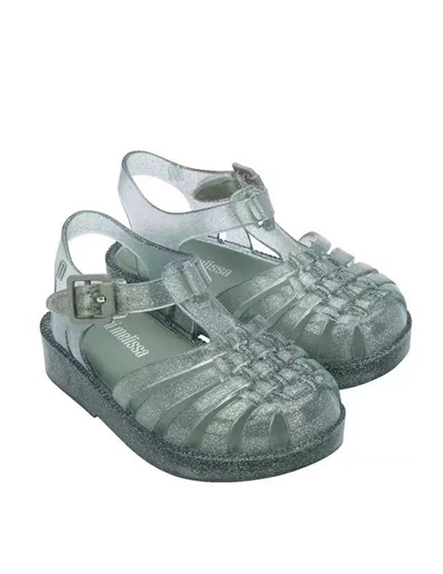 Fashion Dark Green Baotou Soft-soled Childrens Sandals