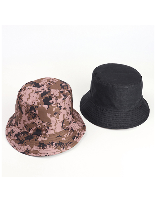 Fashion Digital Camouflage-coffee Printed Double-sided Multicolor Camouflage Fisherman Hat
