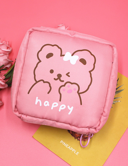 Fashion Pink Bear Portable Storage Bag