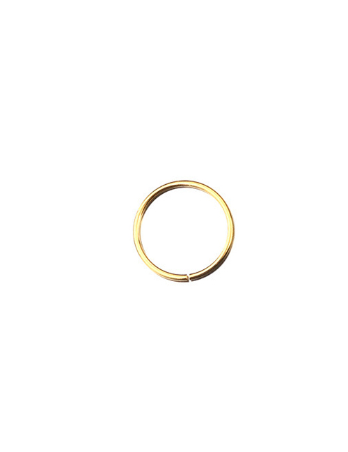 Fashion Golden Stainless Steel Ring Pierced Earrings