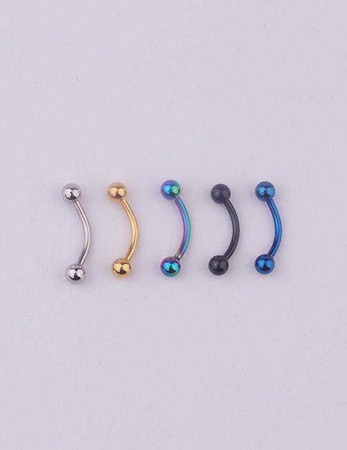 Fashion Blue Stainless Steel Spherical Eyebrow Nails (single Price) (1pcs)