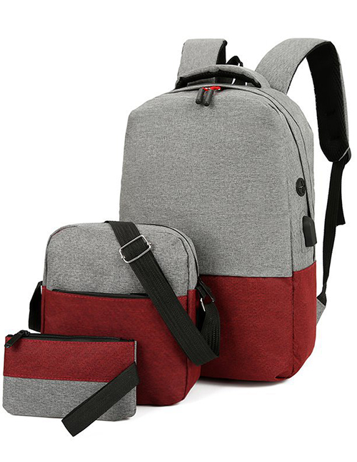 Fashion Red Can Logo Backpack Computer Bag