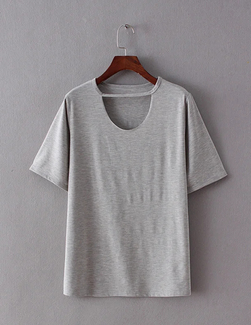Fashion Gray Short Sleeve T-shirt