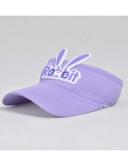 Fashion Purple Children Cartoon Bunny Empty Sun Hat