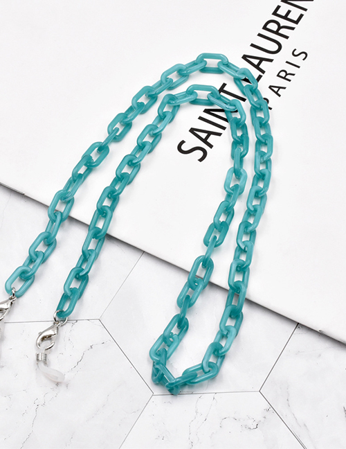 Fashion Lake Blue Acrylic Chain Cross Eyeglass Chain