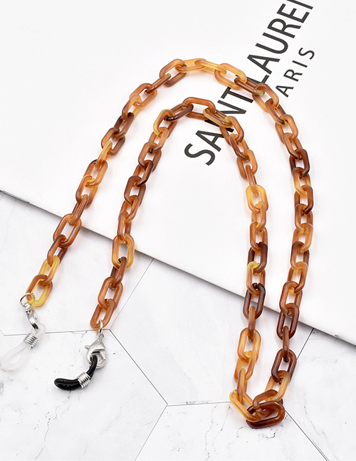 Fashion Amber Acrylic Chain Cross Eyeglass Chain