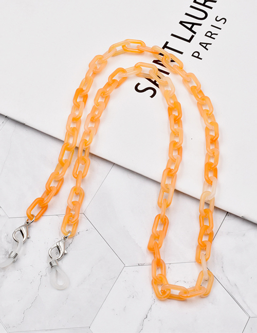 Fashion Orange Acrylic Chain Cross Eyeglass Chain