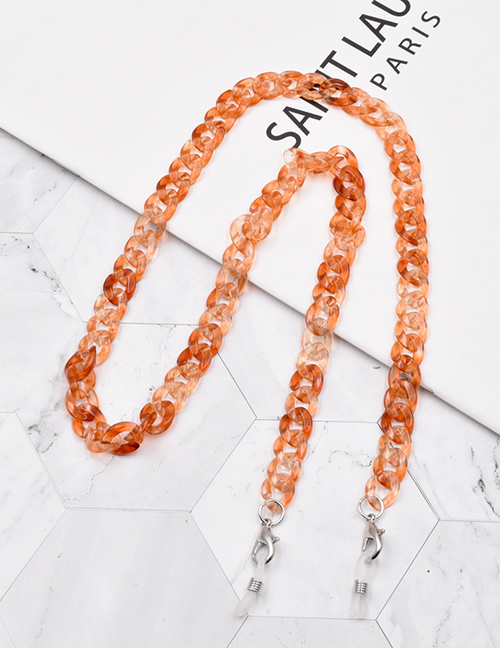 Fashion Transparent Orange Acrylic Chain Glasses Chain