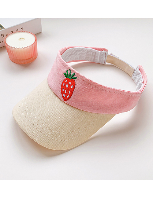 Fashion Pink Strawberry Children's Thin Fruit Empty Sun Hat