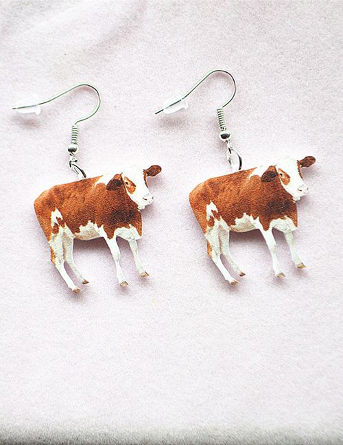 Fashion Yellow Cow Simulation Animal Cow Earrings
