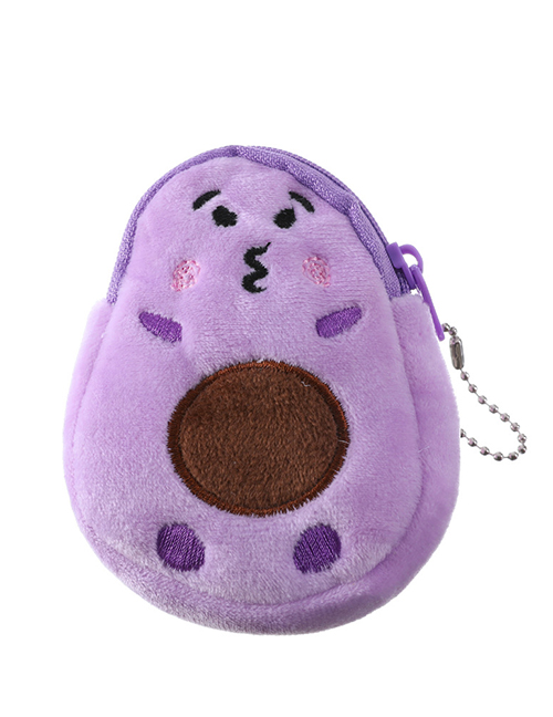 Fashion Purple (small) Avocado Coin Purse Children's Plush Pendant
