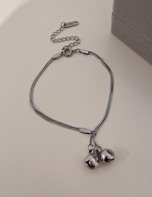Fashion Silver Color Titanium Steel Bell Bracelet
