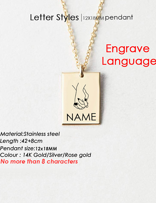 Fashion Golden 13 Stainless Steel Gesture Necklace