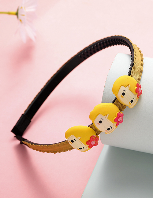 Fashion Little Girl-yellow Children's Cartoon Bow Headband