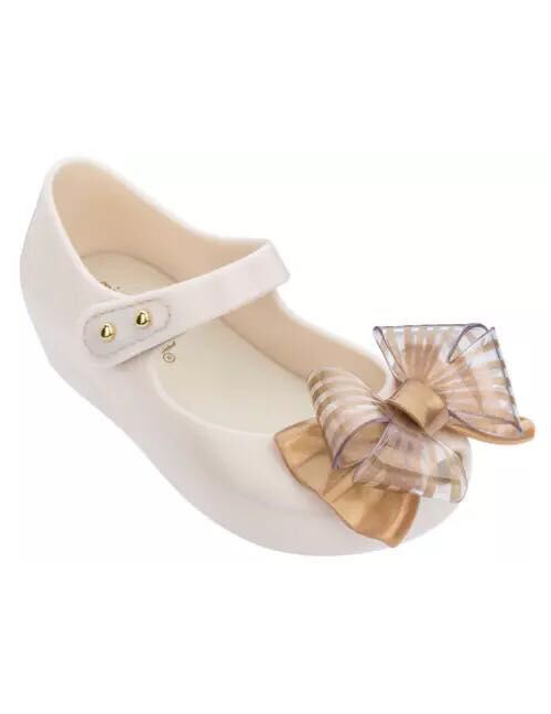 Fashion Children's Shoes Beige Shallow Mouth Bow Sandals