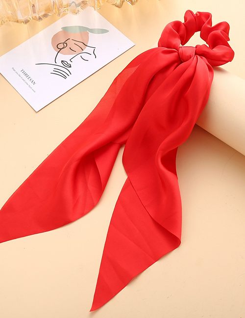 Fashion Red Knotted Streamer Satin Large Intestine Circle