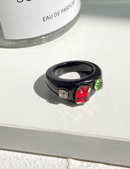 Fashion 3# Resin Acrylic Diamond Ring