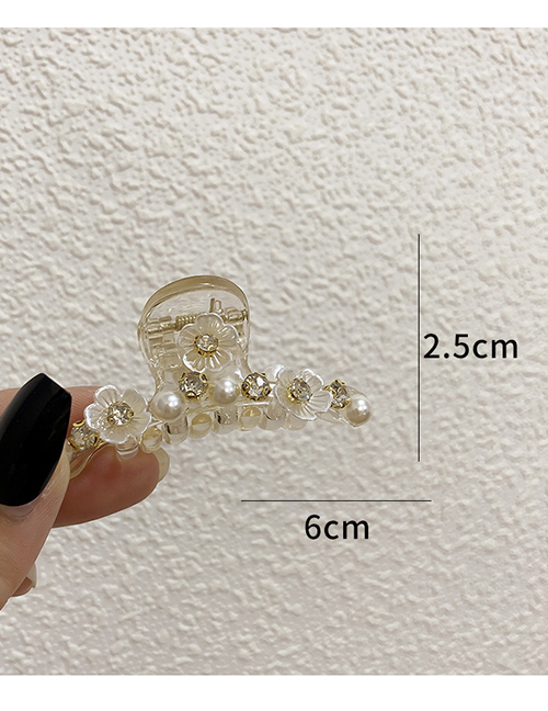 Fashion 7-small Gripping Clip Resin Pearl Flower Catch Clip
