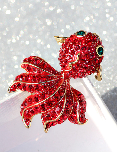 Fashion Red Red Goldfish Crystal Necklace