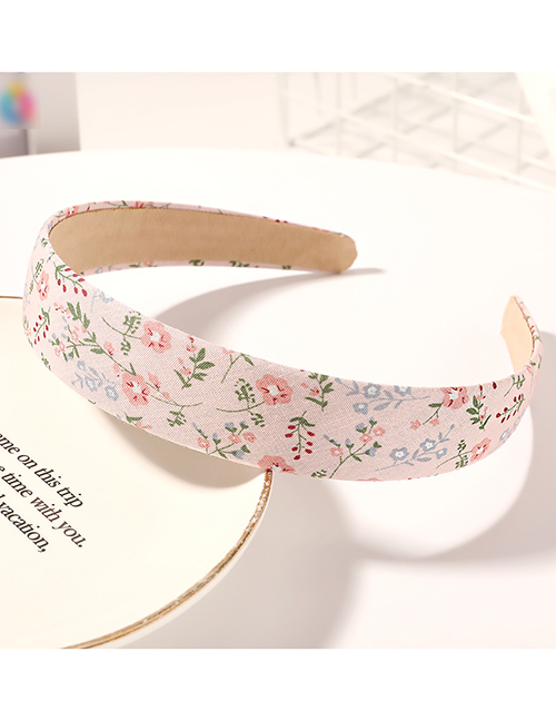 Fashion Pastoral Style Headband-floral Pink Floral Plaid Solid Color Headband