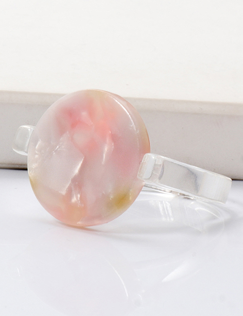 Fashion Pink Colorful Acrylic Ring