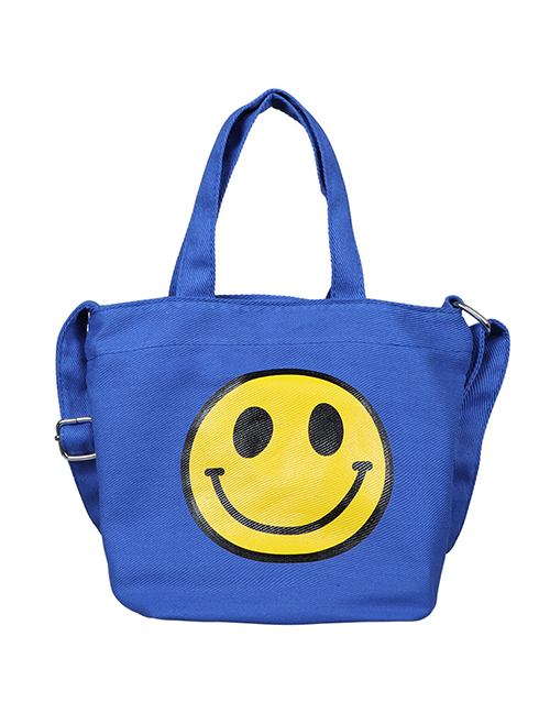Fashion Blue Smiling Children Cartoon Handbag