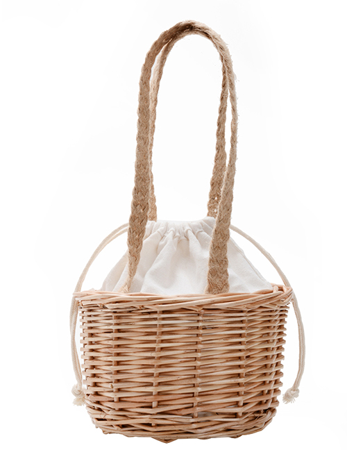 Fashion Photo Color Bamboo Woven Flower Basket Handbag