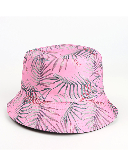 Fashion Leaves Pink Cashew Flower Fruit Print Leaf Sun Hat