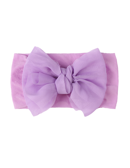 Fashion Purple Bowknot Knotted Children's Nylon Headband