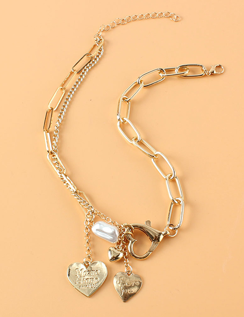 Fashion Gold Color Alloy Heart Chain Necklace