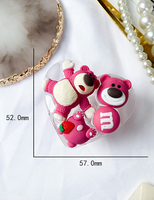 Fashion Pink-2 Strawberry Bear Soft Love Heart Phone Holder