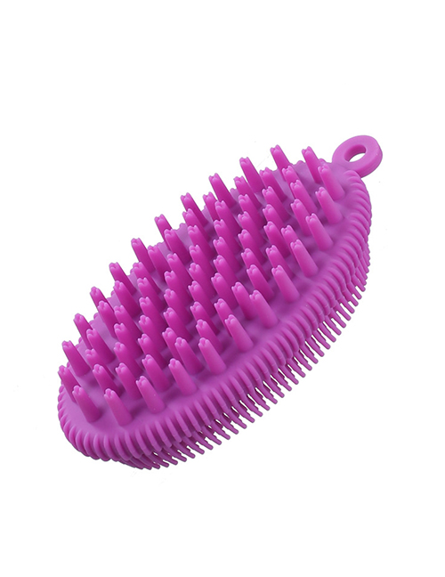 Fashion Purple Silicone Double-sided Massage Brush