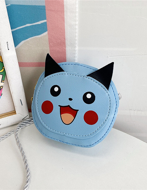 Fashion Blue Children's Cartoon Pikachu Messenger Bag
