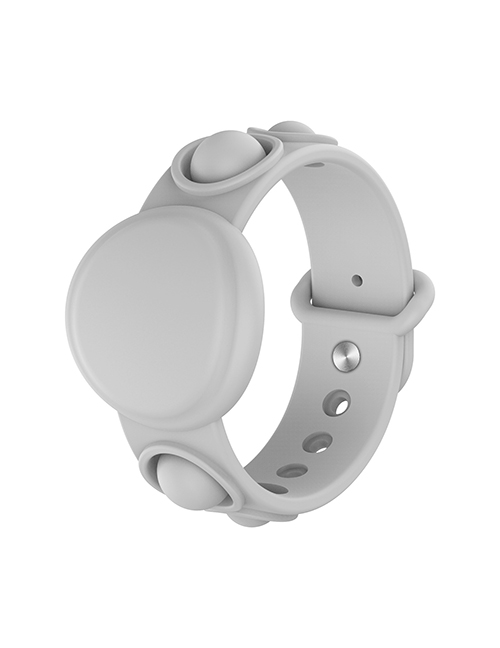 Fashion ①bracelet Tracker Cover-gray Apple Protective Case Positioning Tracker Anti-lost Silicone Watch