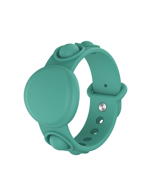 Fashion ①bracelet Tracker Cover-dark Green Apple Protective Case Positioning Tracker Anti-lost Silicone Watch