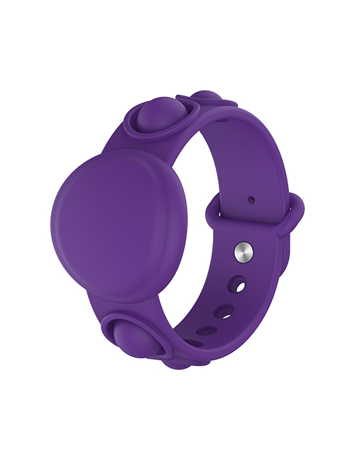 Fashion ①bracelet Tracker Cover-purple Apple Protective Case Positioning Tracker Anti-lost Silicone Watch