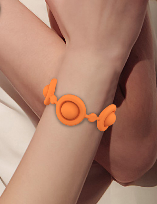Fashion Three Generations Of Girls Orange Unzip Finger Toy Puzzle Keychain Strap