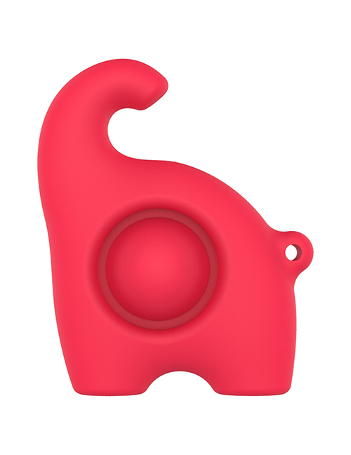 Fashion Elephant Monochrome Red Decompression Keychain Pressing Toy