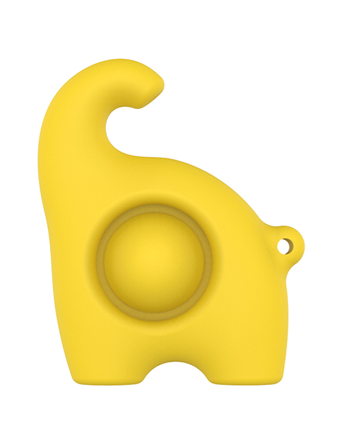 Fashion Elephant Monochrome Yellow Decompression Keychain Pressing Toy