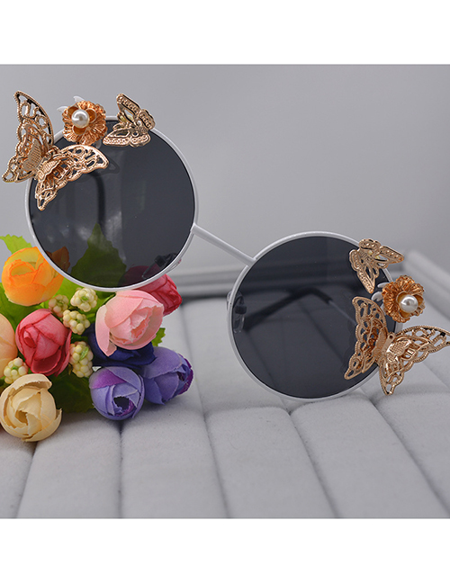 Fashion Golden Diamond-studded Butterfly Sunglasses