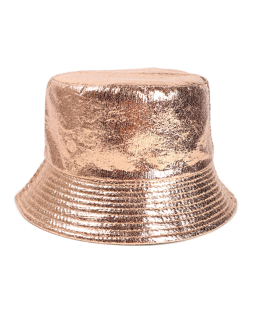 Fashion Golden Patent Leather Double-sided Wear Pu Sun Hat