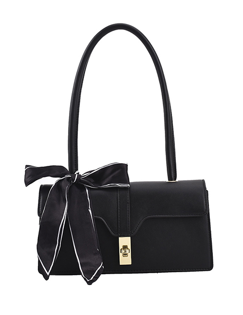Fashion Black Bow Ribbon Shoulder Bag