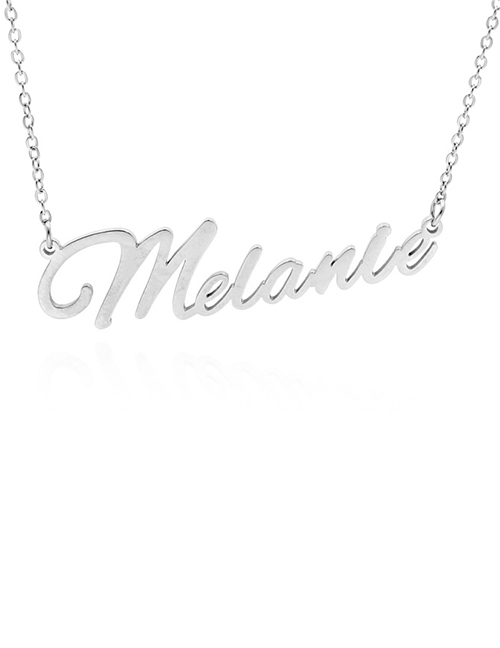 Fashion Melanie-silver Stainless Steel English Letter Necklace