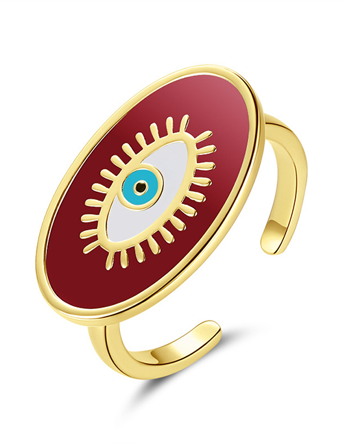 Fashion Red S925 Sterling Silver Open Eye Ring