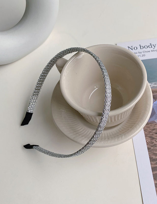 Fashion Silver White Woven Thin-edged Hollow Headband