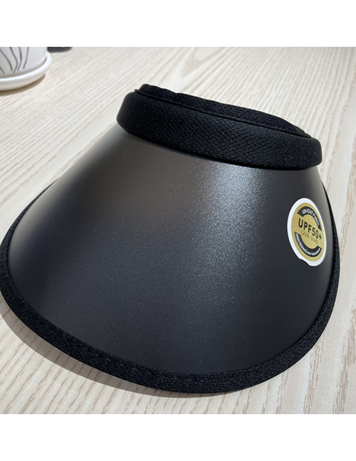 Fashion Black-low Price Pure Color Sunshade Empty Top Hat