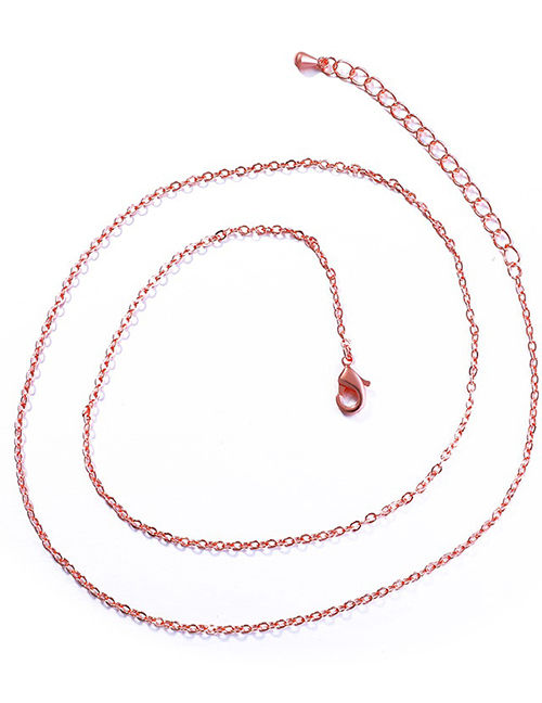 Fashion Rose Gold Copper Chain Necklace Jewelry