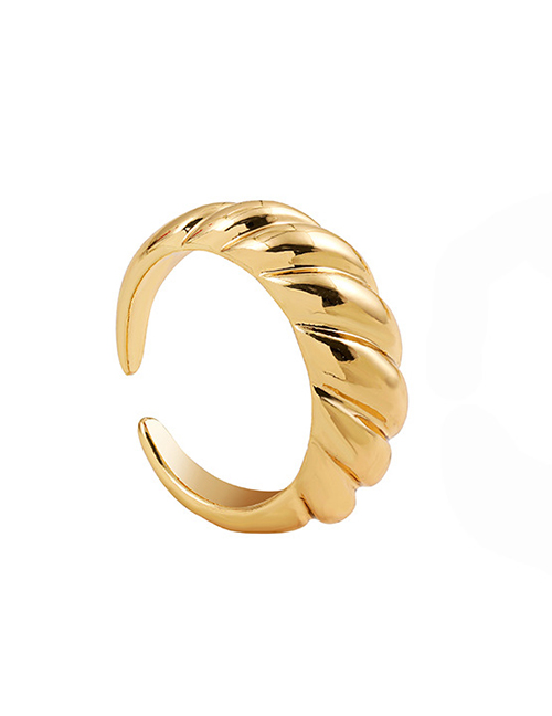 Fashion Golden A19-4-1-4 Hot Thread Twist Ring